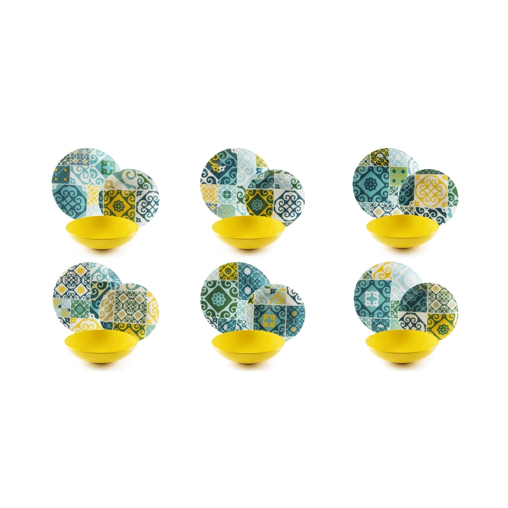 Excelsa Servizio 18 Piatti Maiolica