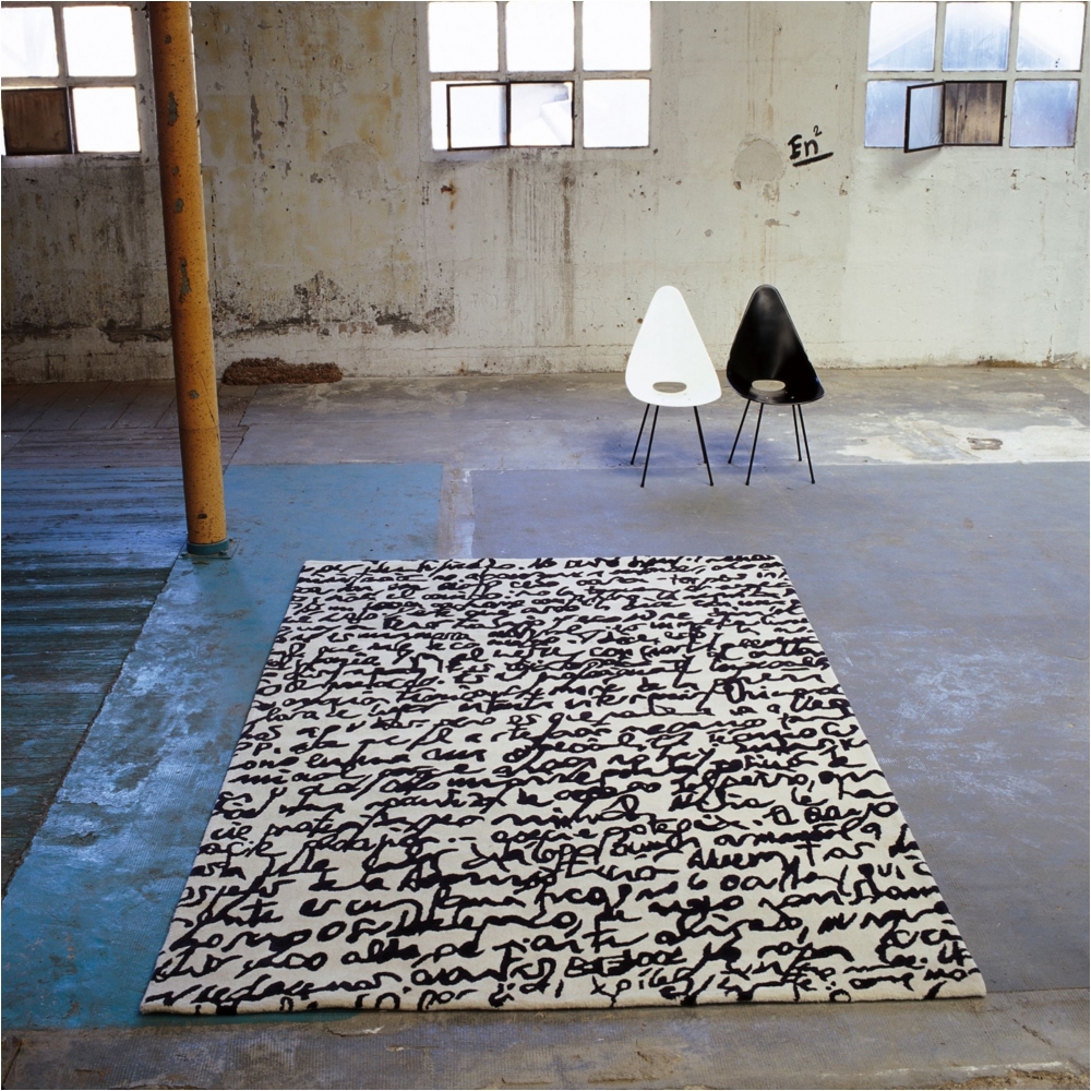 Nanimarquina Tappeto Black on white Manuscrit
