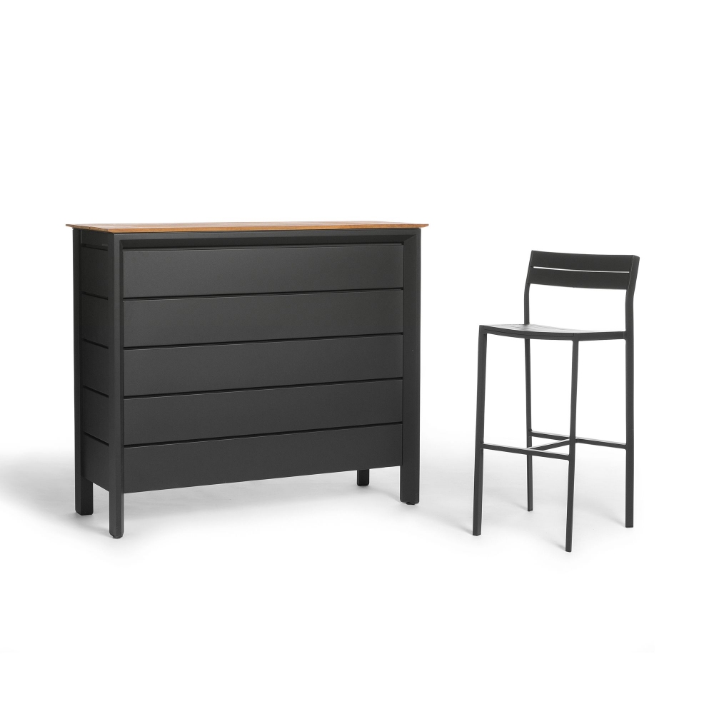 Diphano Mobile bar Metris - Top in teak