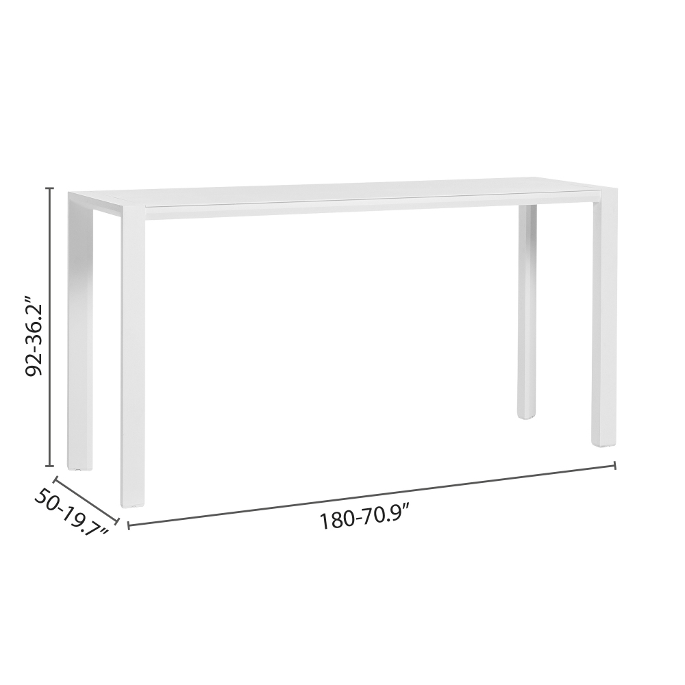 Diphano Metris Party table 180x50 cm 92h cm