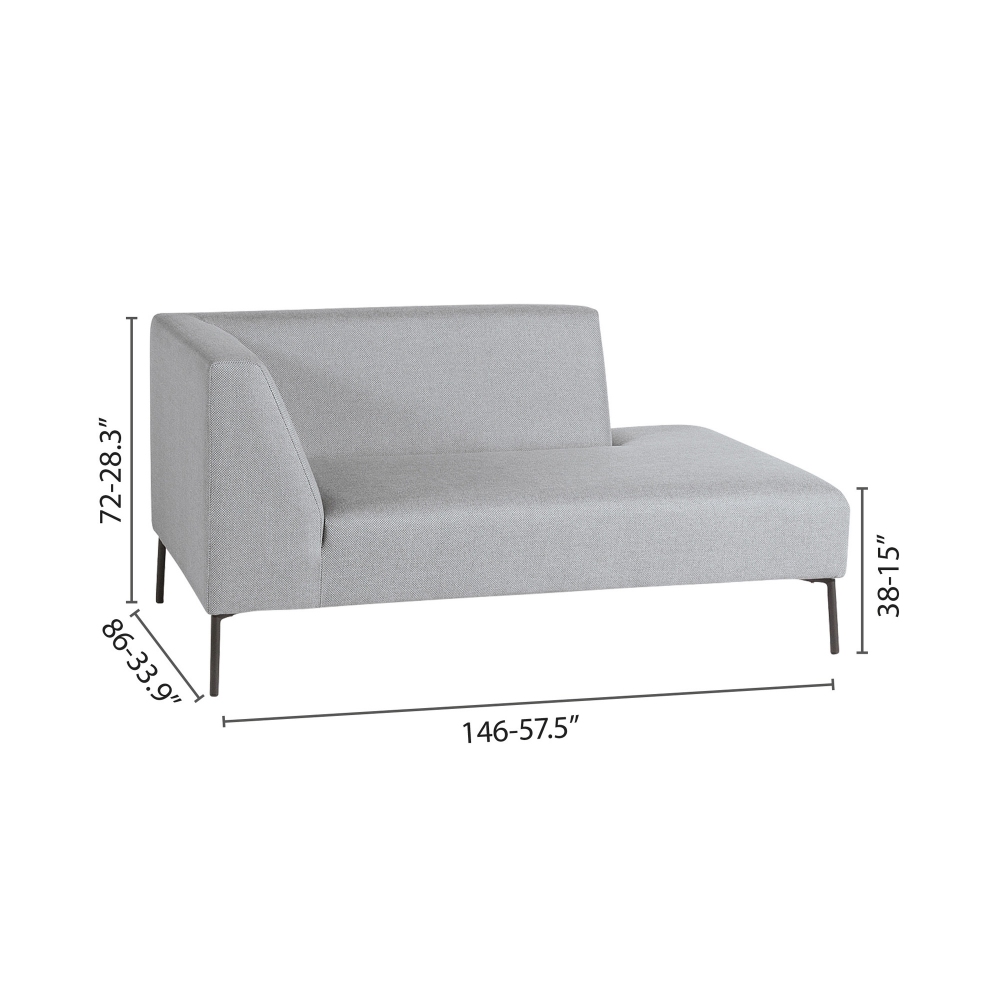 Diphano Coast 2 seater corner sofa - Armrest on the left