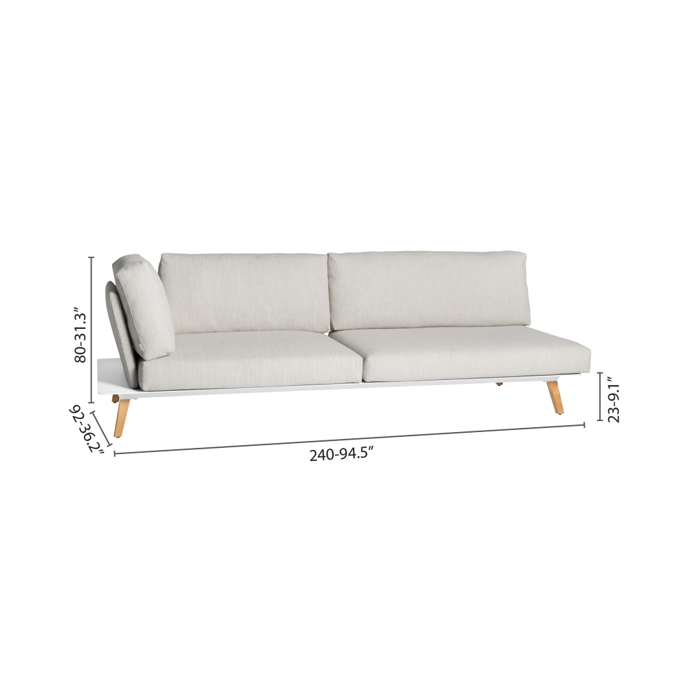 Diphano Link 01 sofa 240x92 cm - Armrest on the left