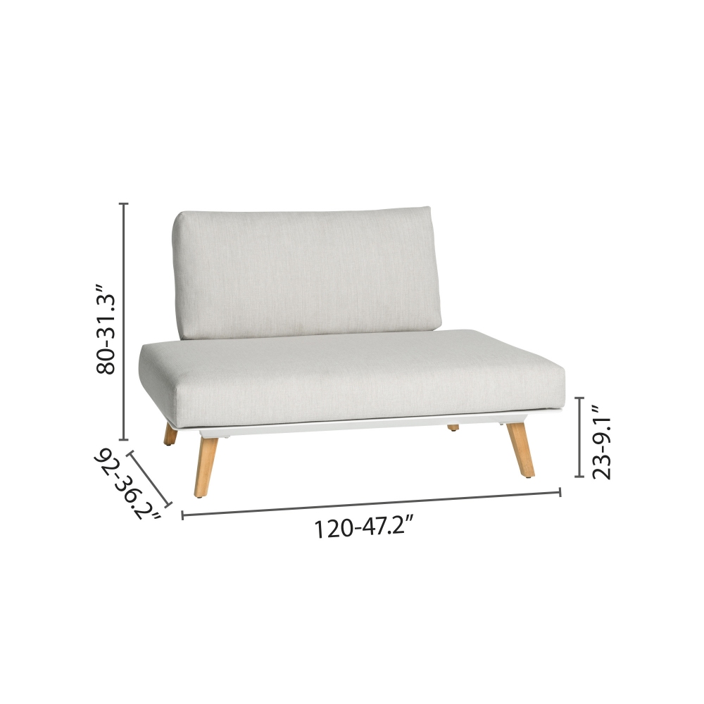 Diphano Link 01 end seat 120 cm with cushions
