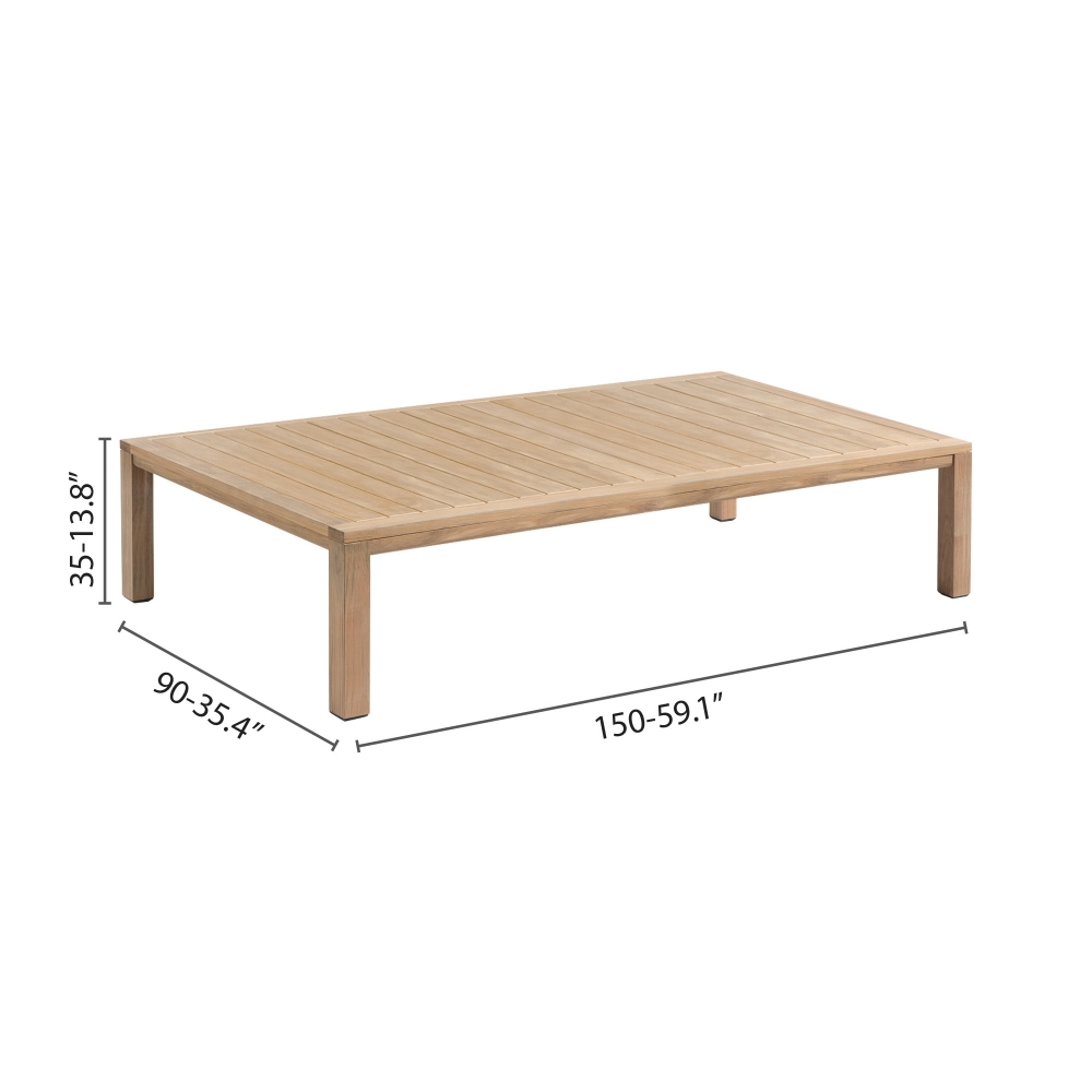 Diphano Natural dining table 150x90 cm 35h cm