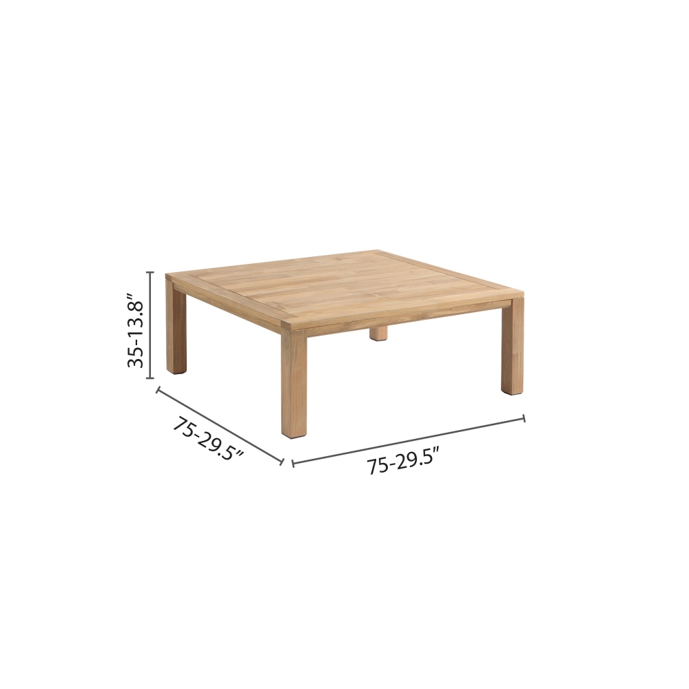 Diphano Natuural dining table 75x75 cm 35h cm