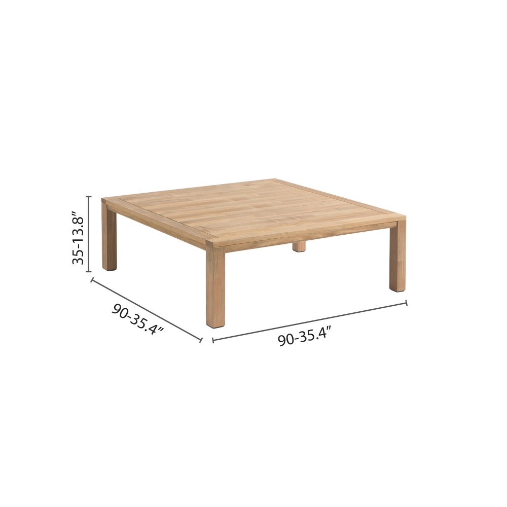 Diphano Natural dining table 90x90 cm 35h cm
