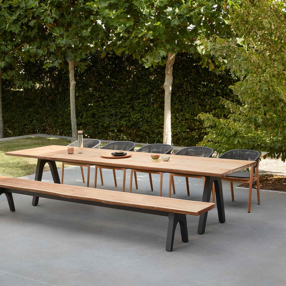 Diphano Tavolo 340x100 cm più panca 340x40 cm  Pure