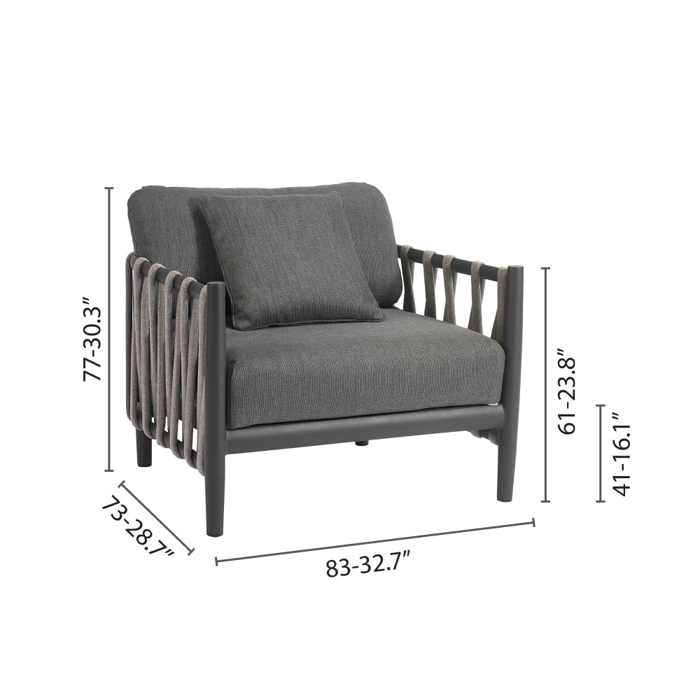 Diphano Switch Rope lounge chair with cushions