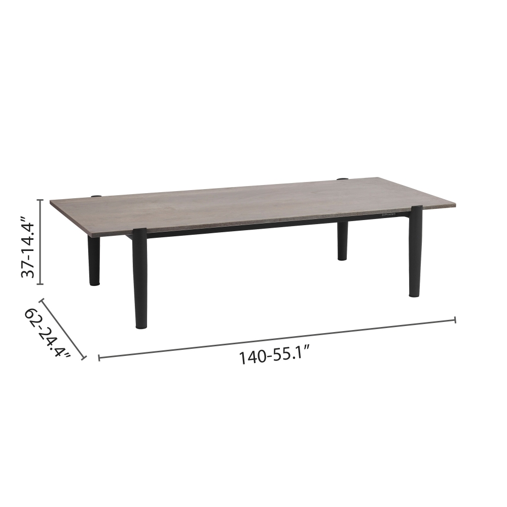 Diphano Switch Rope coffee table with ceramic top