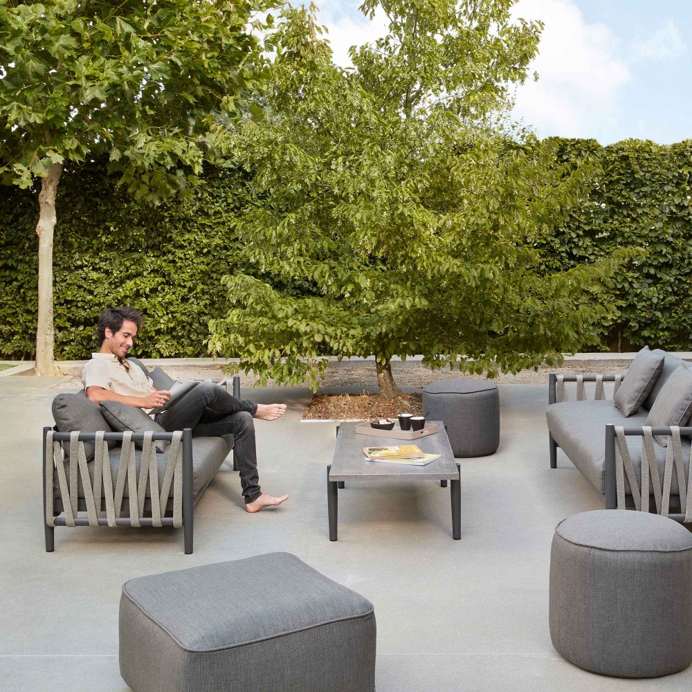 Diphano Switch Rope coffee table with ceramic top