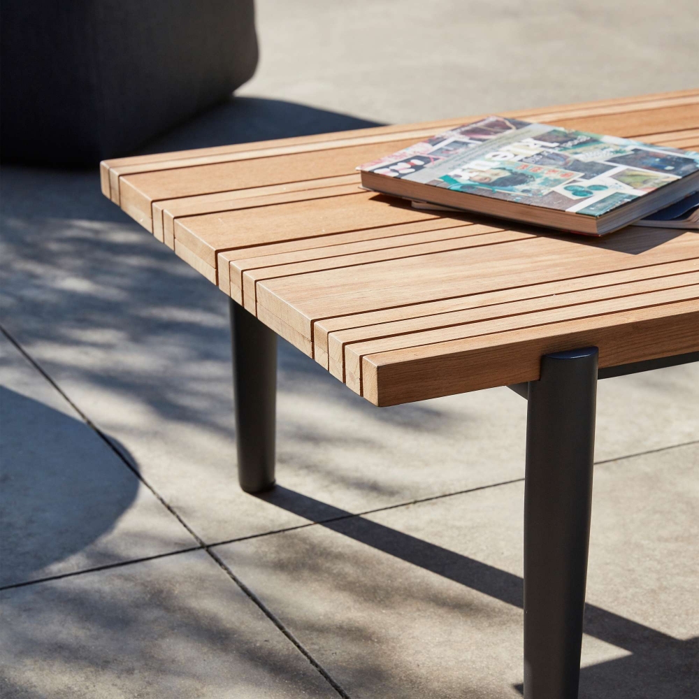 Diphano Switch Rope coffee table with Teak top