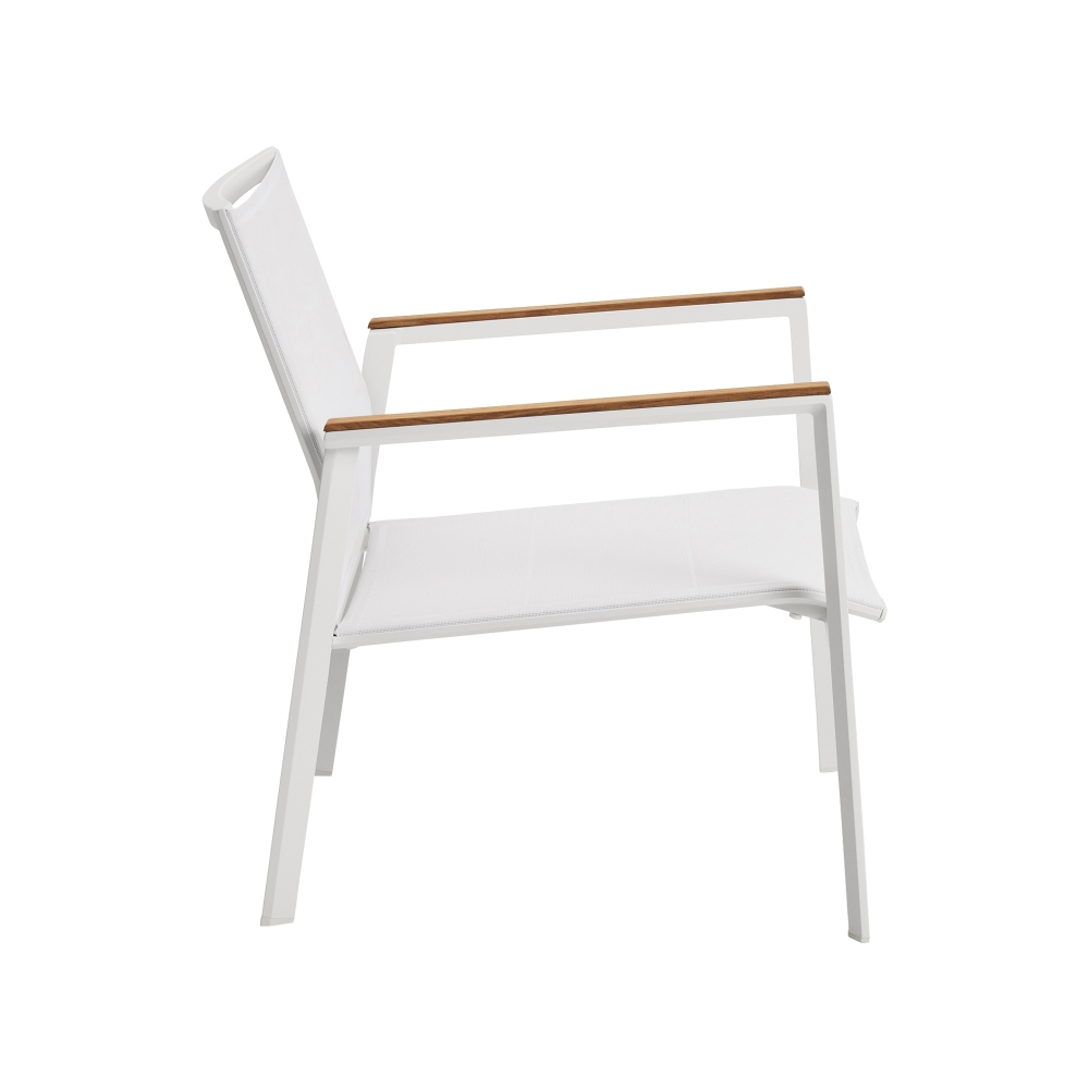 Diphano Selecta lounge chair with teak armrest