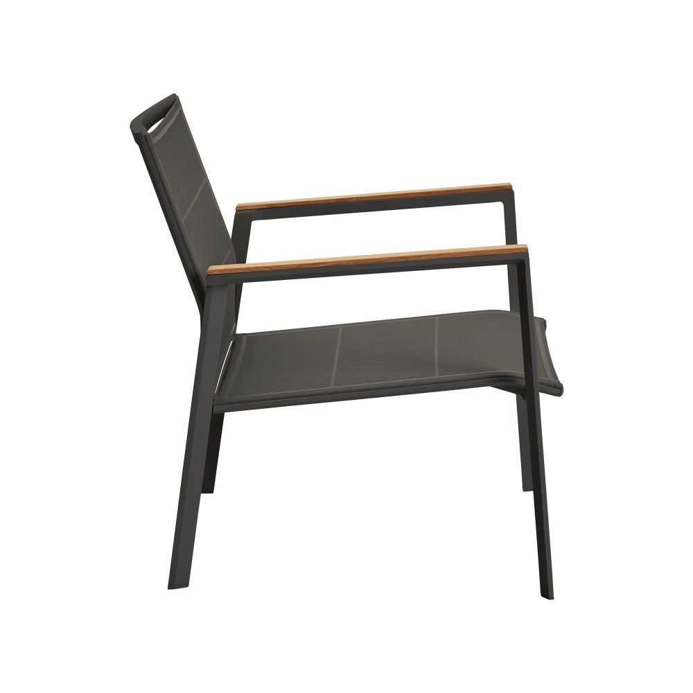 Diphano Poltrona con braccioli in teak Selecta