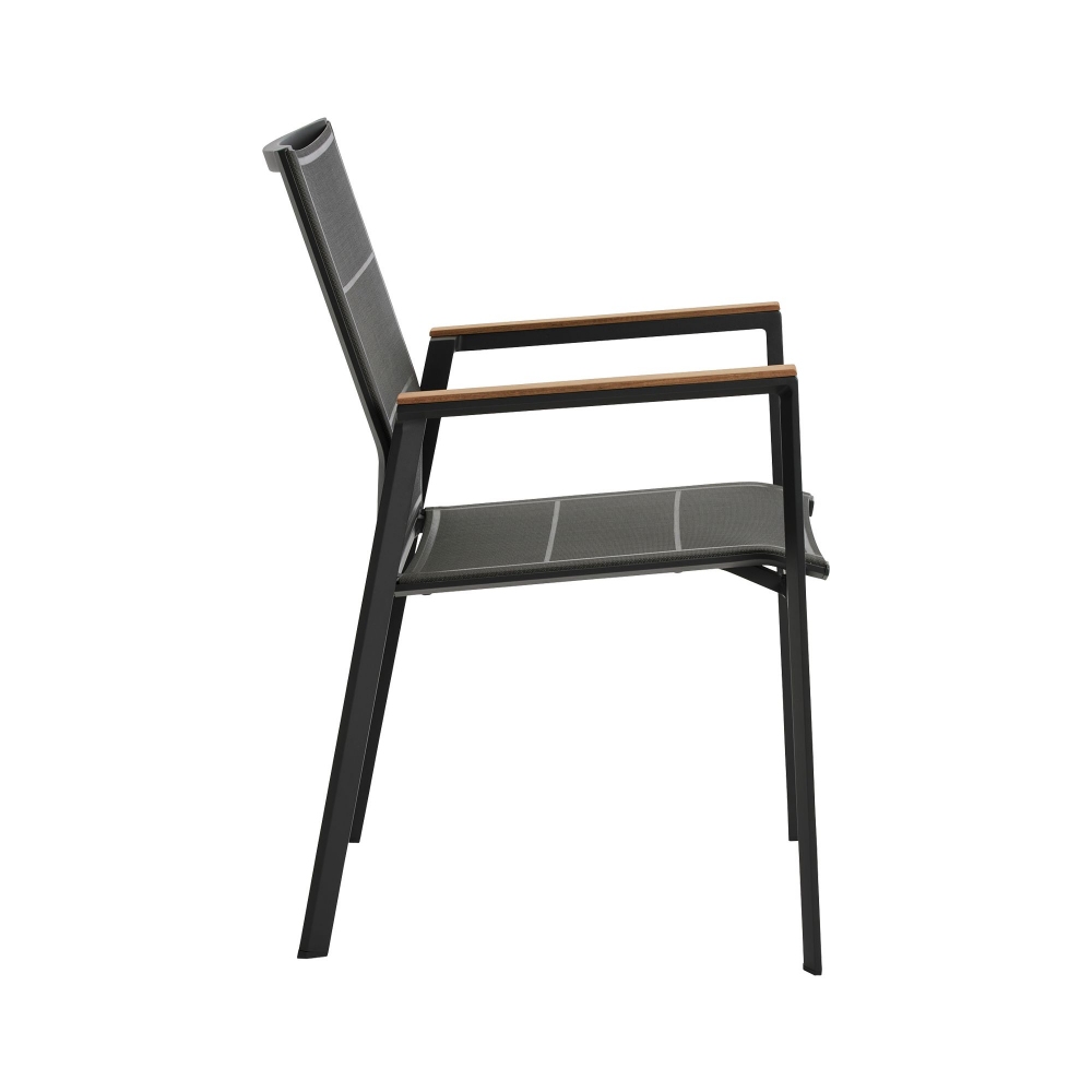 Diphano Poltrona da pranzo con braccioli in teak Selecta