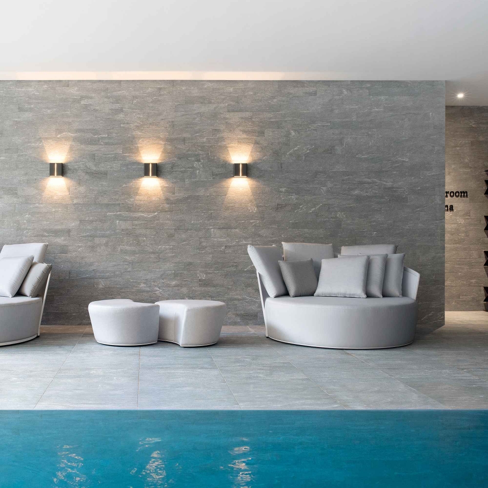 Diphano Poggiapiedi con cuscini Cielo