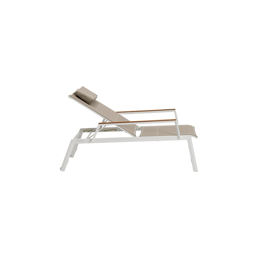 Diphano Selecta beach chair Teak armrests