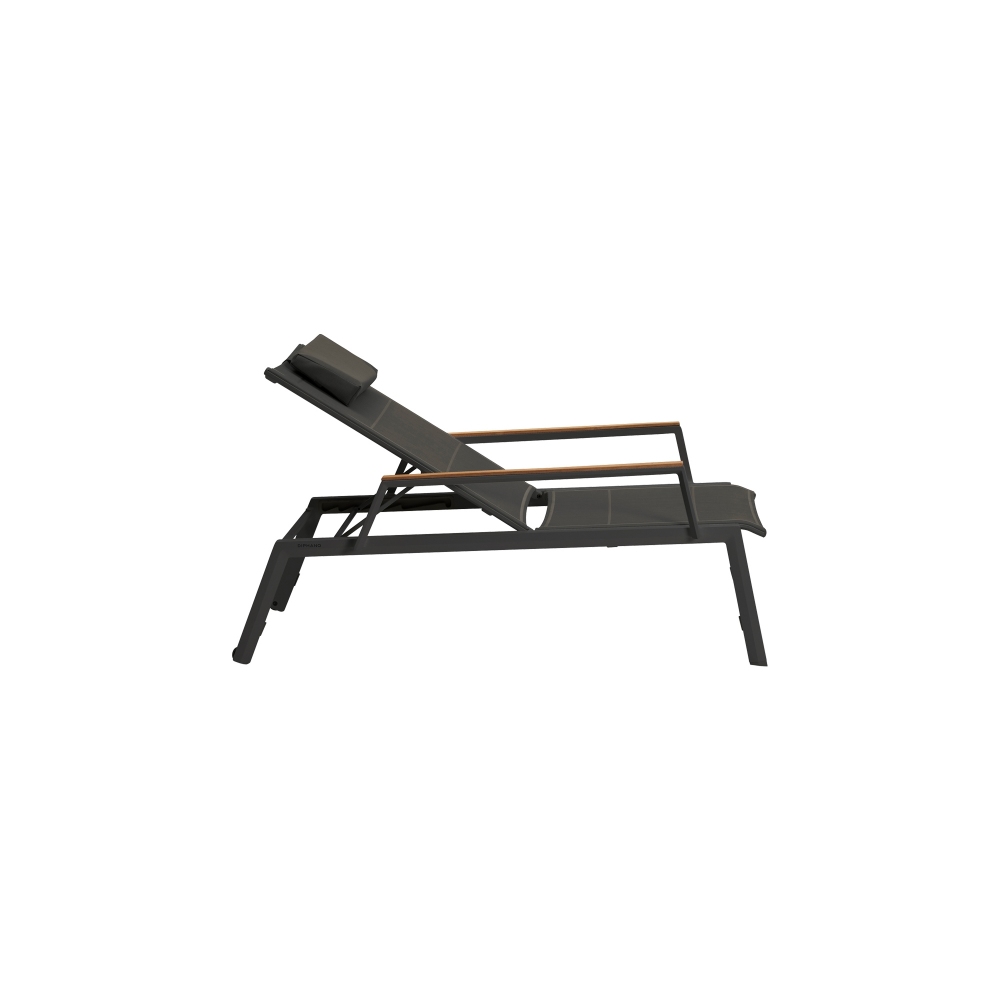 Diphano Selecta beach chair Teak armrests
