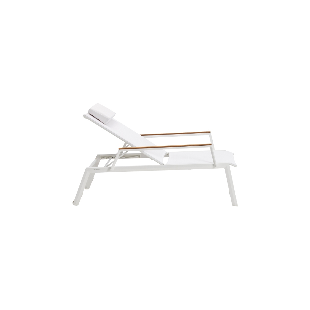 Diphano Selecta beach chair Teak armrests