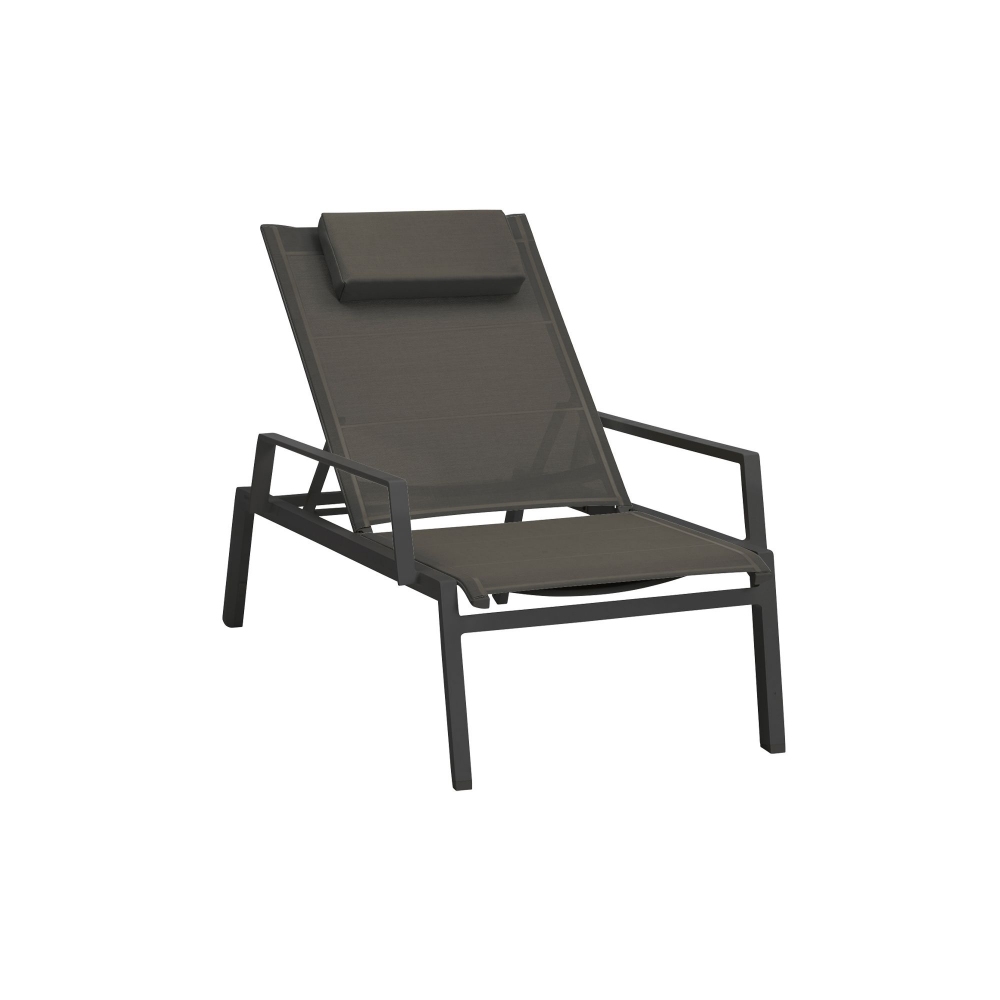 Diphano Sedia a sdraio con braccioli...