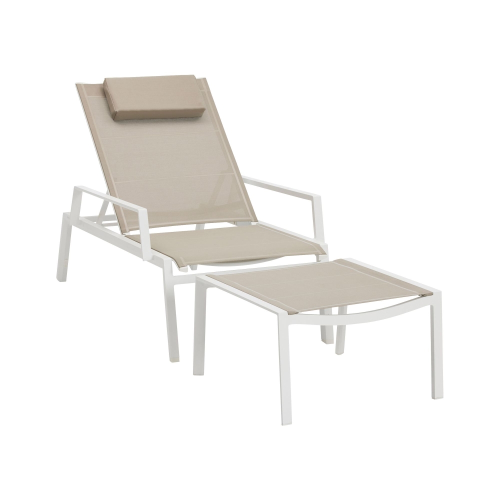 Diphano Selecta beach chair with armrests