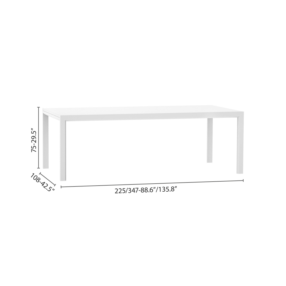 Diphano Selecta extendable table 225-345x108 cm 75h cm