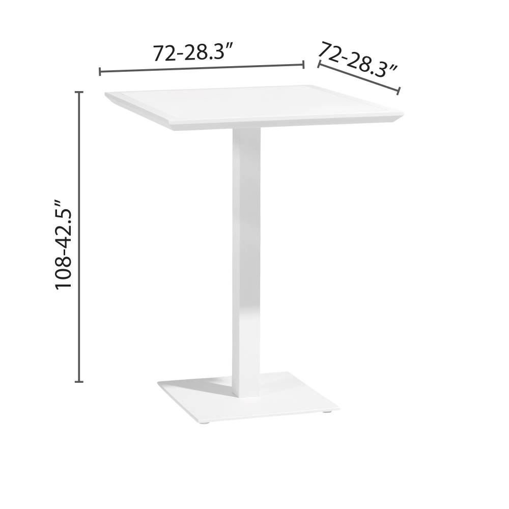 Diphano Tavolo alto Bistrot 72x72 h 108 cm Selecta