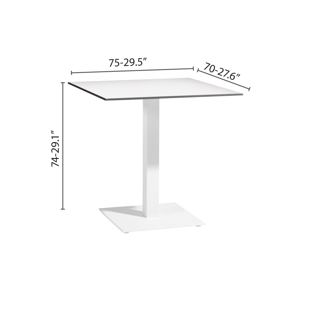 Diphano Tavolo Bistrot 75x70 h 74 cm Alexa
