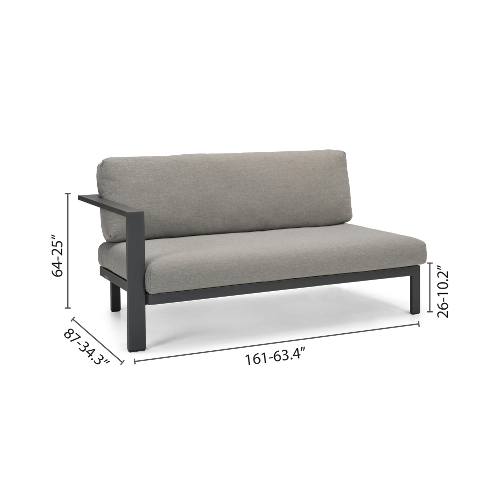 Diphano Cubic sofa double sit with cushions - Armrest on the left