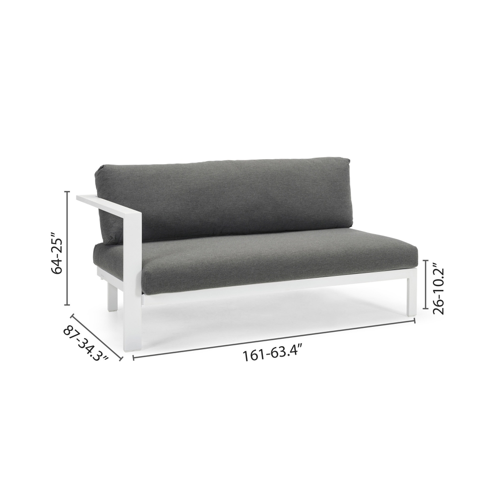 Diphano Cubic sofa double sit with cushions - Armrest on the left