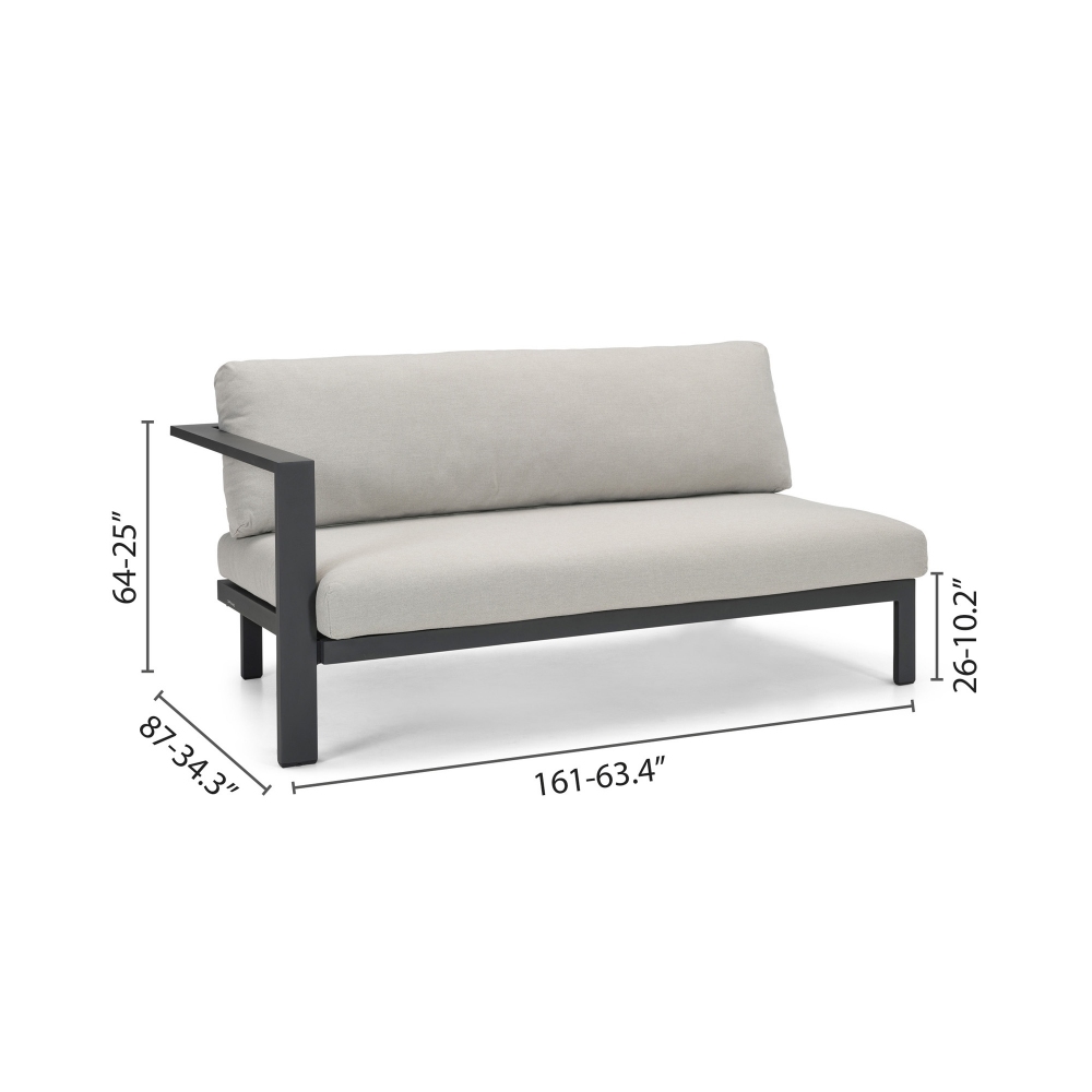 Diphano Cubic sofa double sit with cushions - Armrest on the left