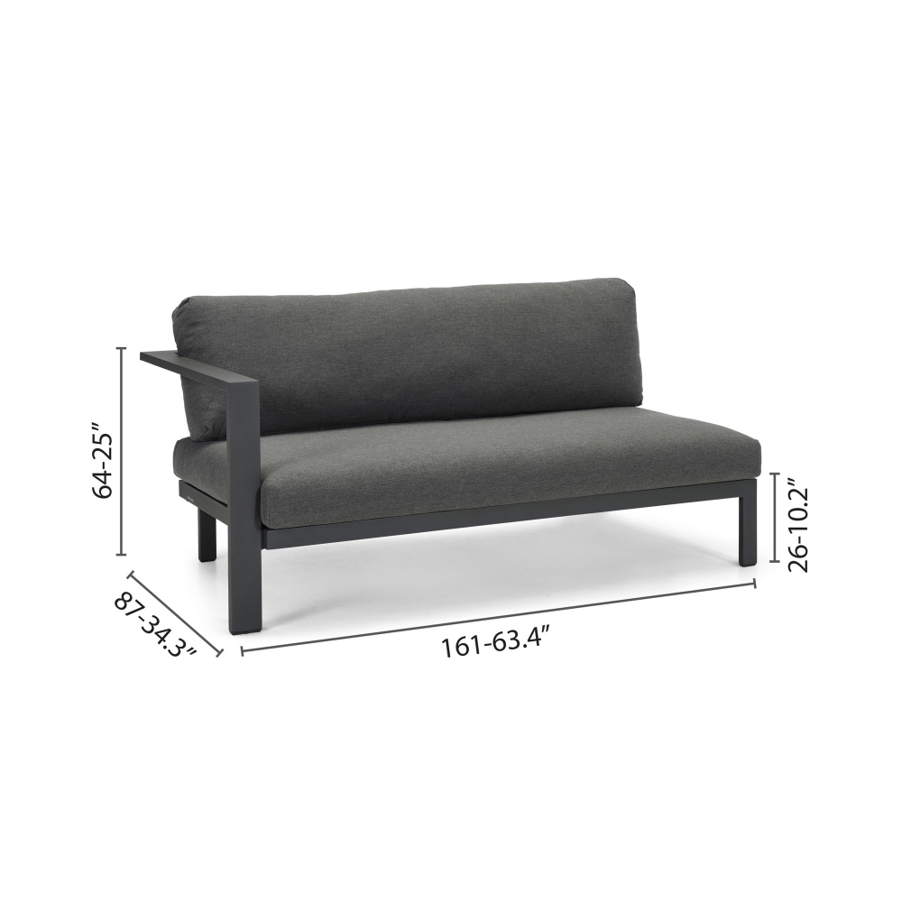 Diphano Cubic sofa double sit with cushions - Armrest on the left
