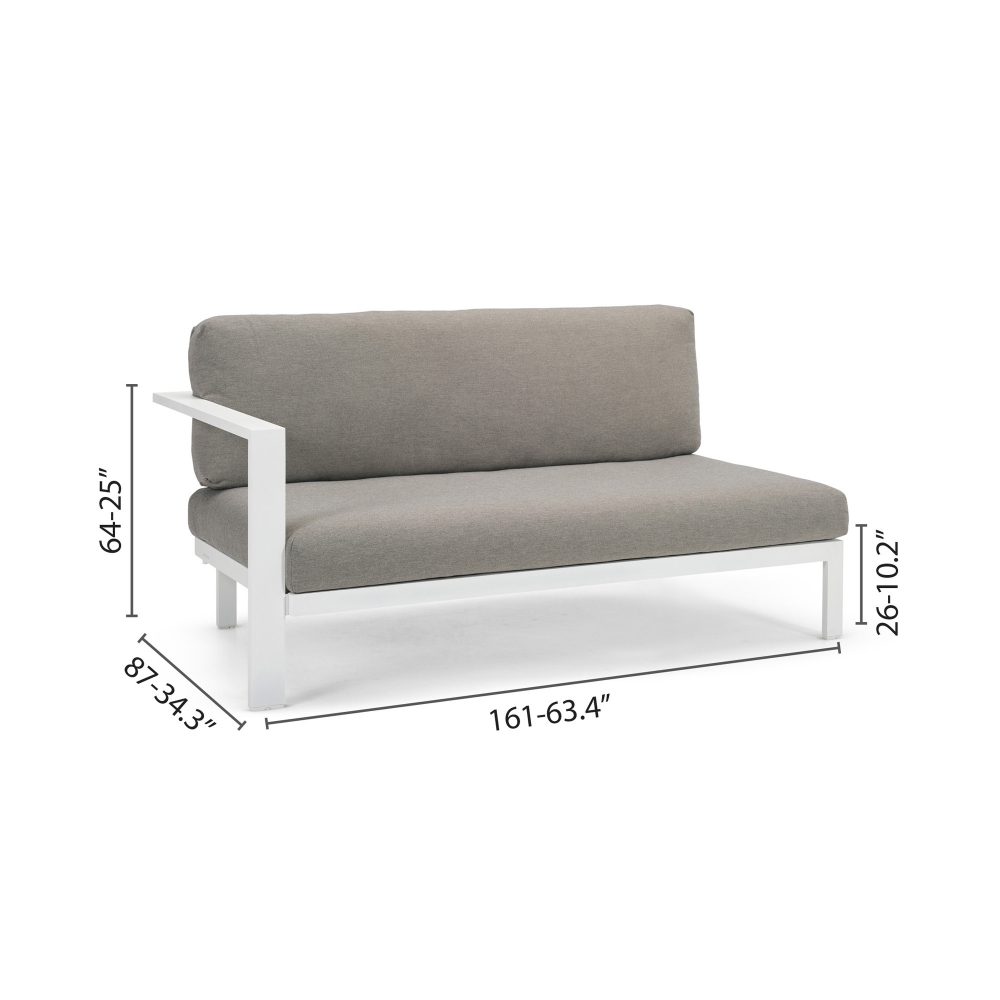 Diphano Cubic sofa double sit with cushions - Armrest on the left