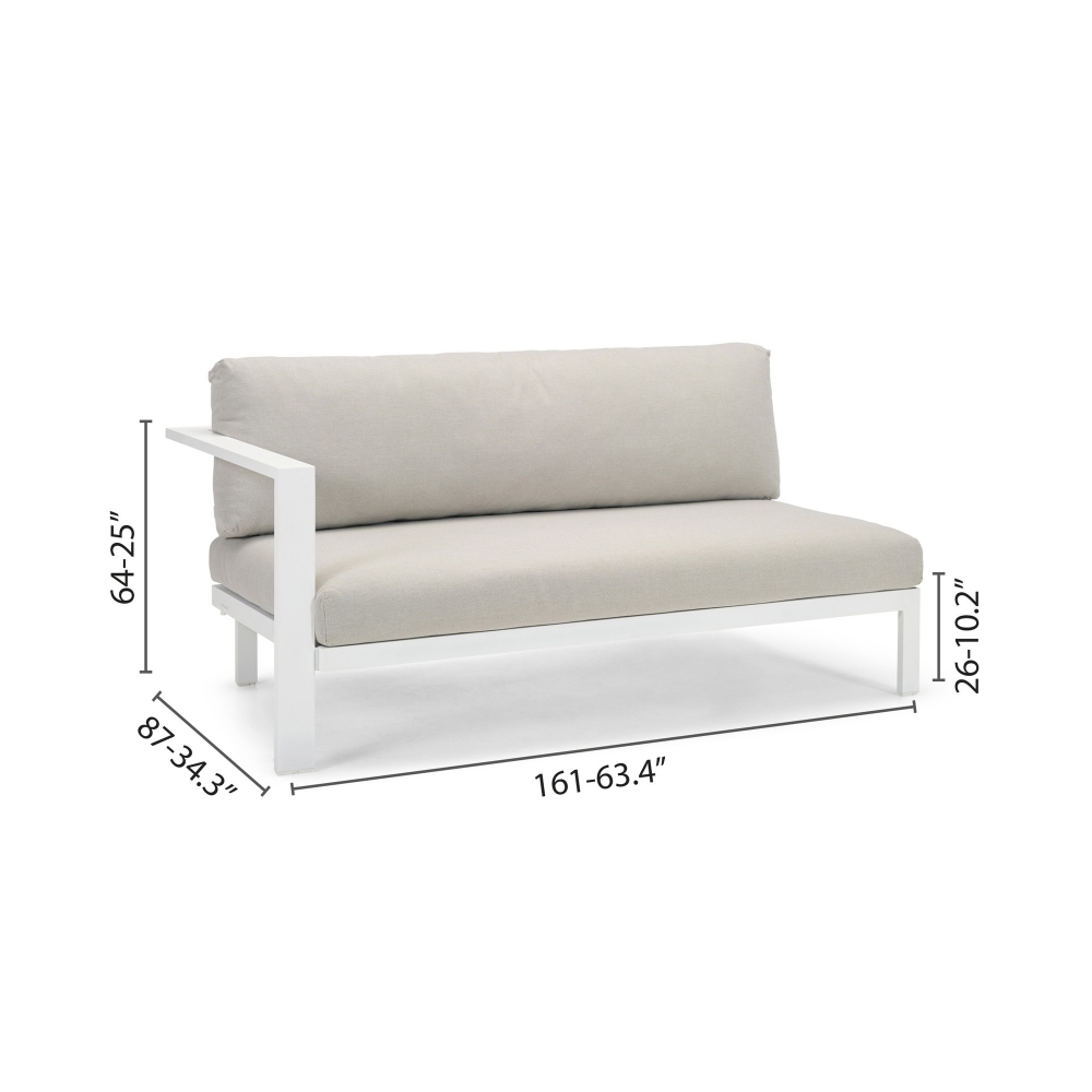 Diphano Cubic sofa double sit with cushions - Armrest on the left