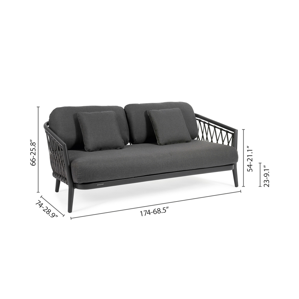 Diphano Diamond 2-seater sofa with cushions