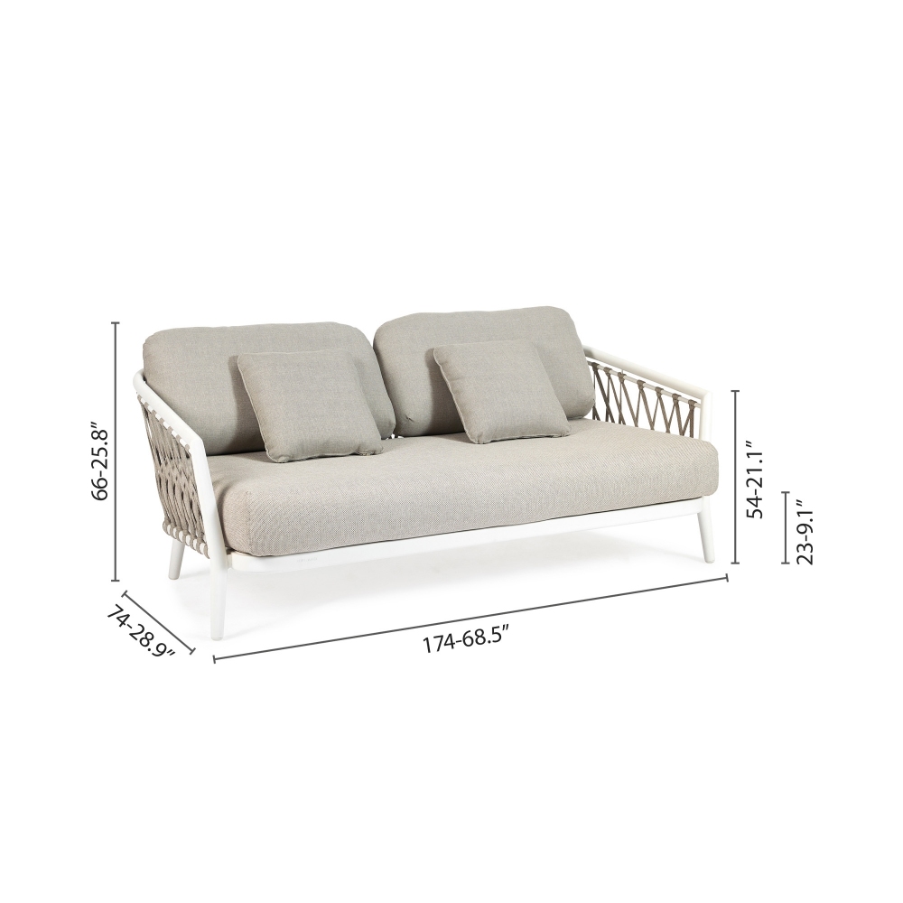 Diphano Divano 2 posti con cuscini Diamond