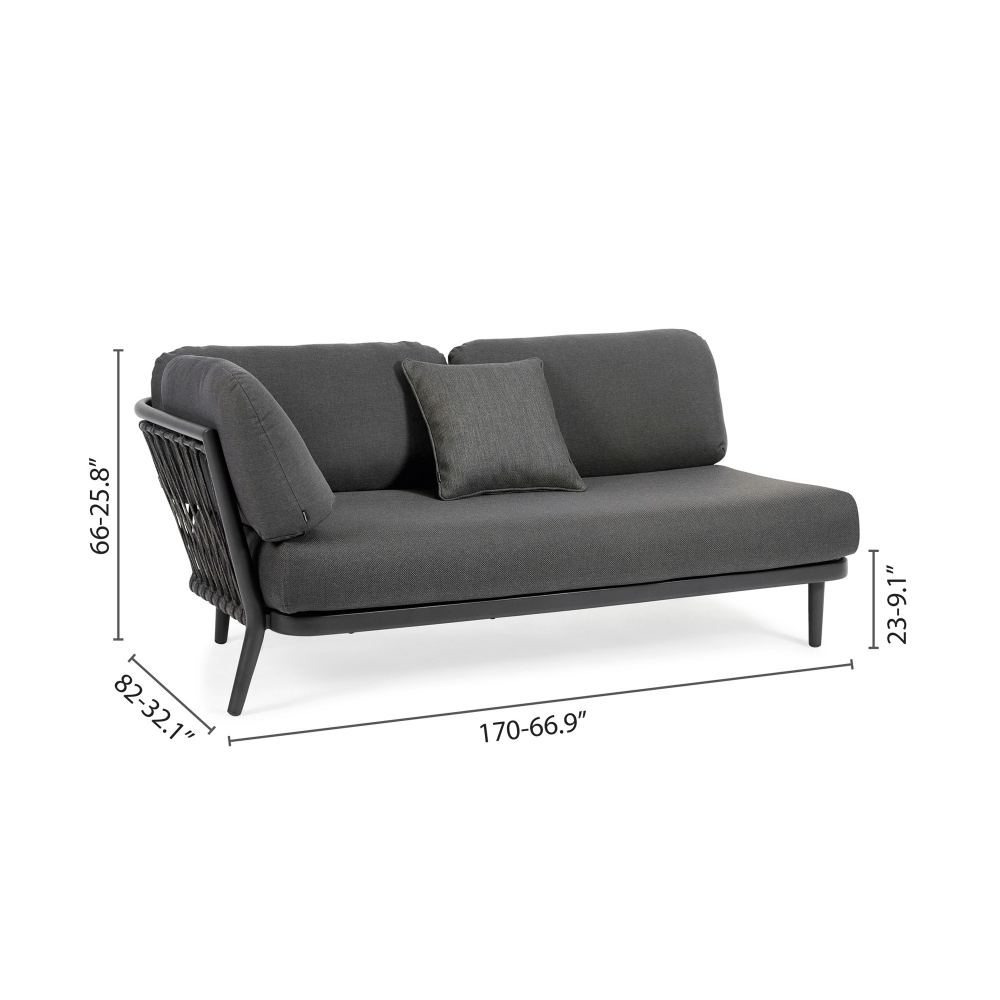 Diphano Diamond 2 seater sofa - Armrest on the left