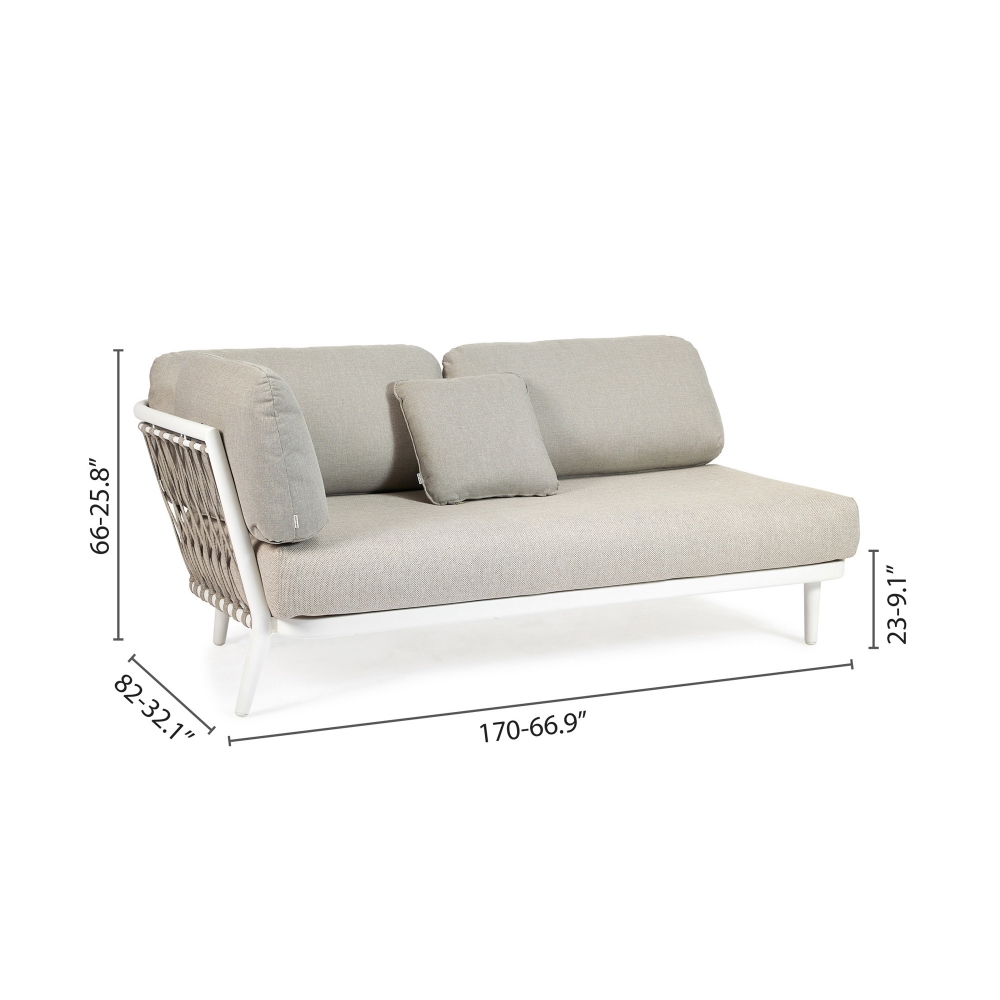 Diphano Diamond 2 seater sofa - Armrest on the left