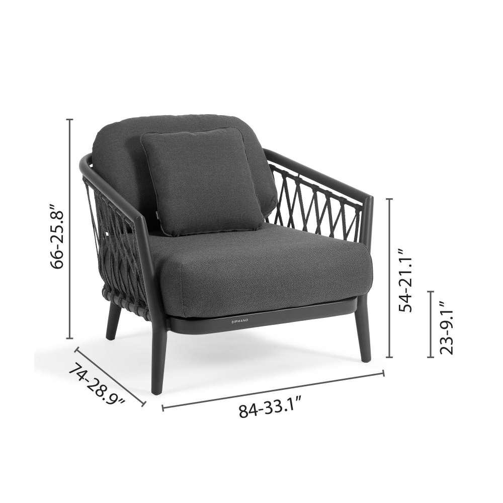 Diphano Diamond lounge chair with cushions