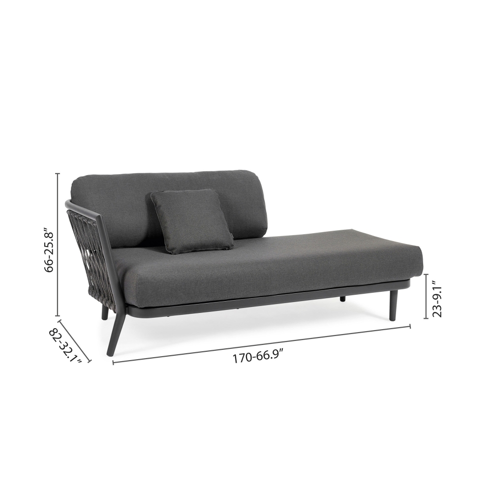 Diphano 2-seater corner sofa Diamond - Armrest on the left