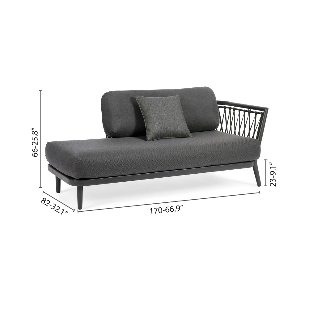 Diphano 2-seater corner sofa Diamond - Armrest on the left