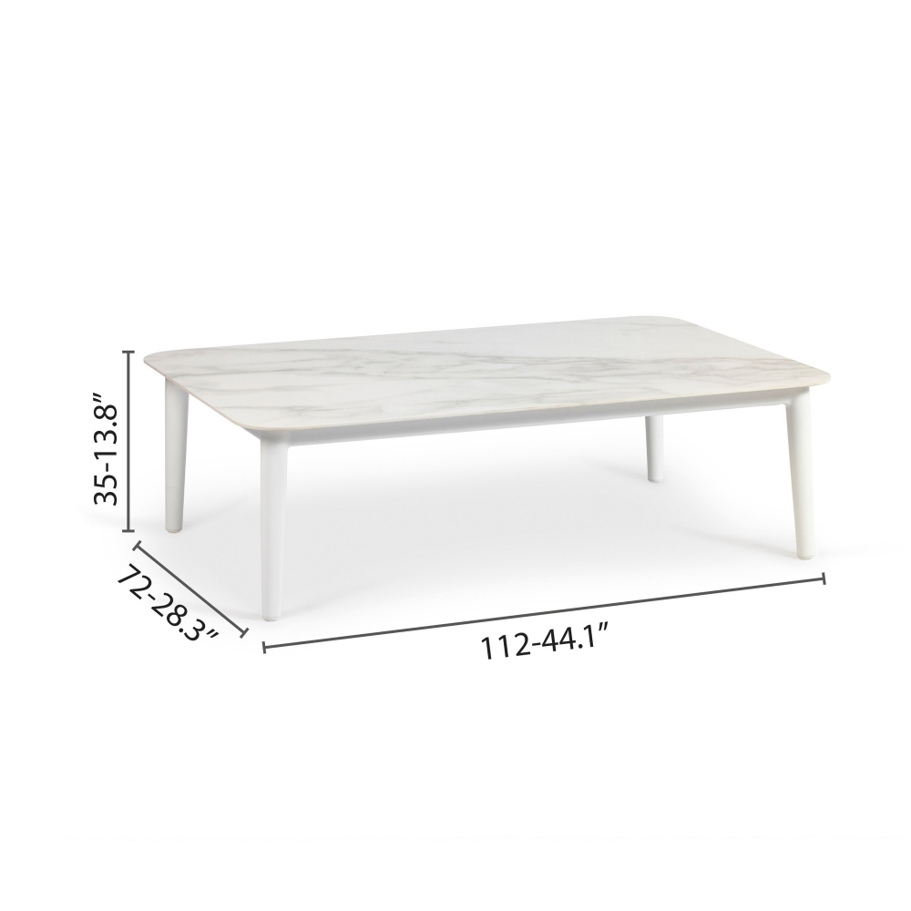 Diphano Tavolino con piano in ceramica 112x72 h 35 cm Diamond