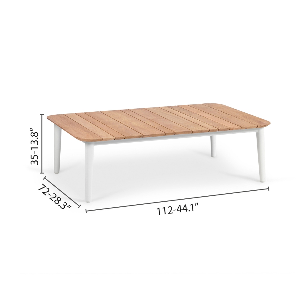 Diphano Tavolino con piano in legno 112x72 h 35 cm Diamond