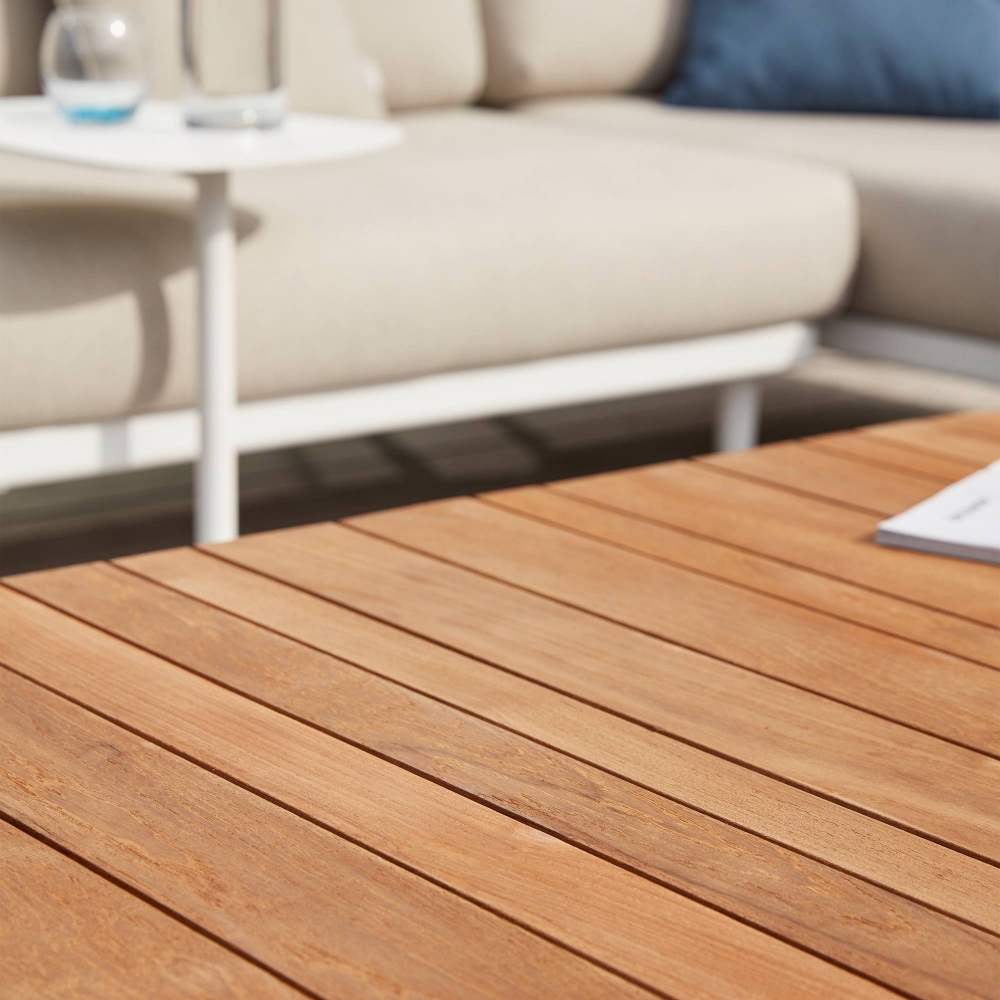 Diphano Diamond Coffee table with Teak top 112x72 h 35 cm