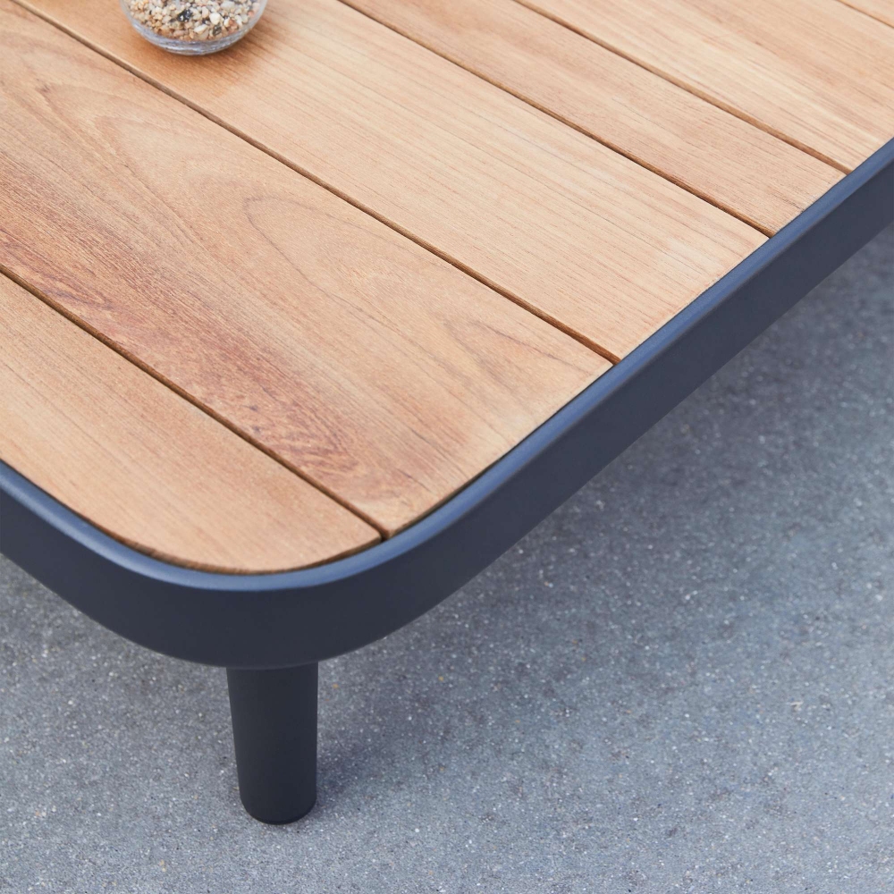 Diphano Tavolino con piano in legno 68x68 h 23 cm Diamond