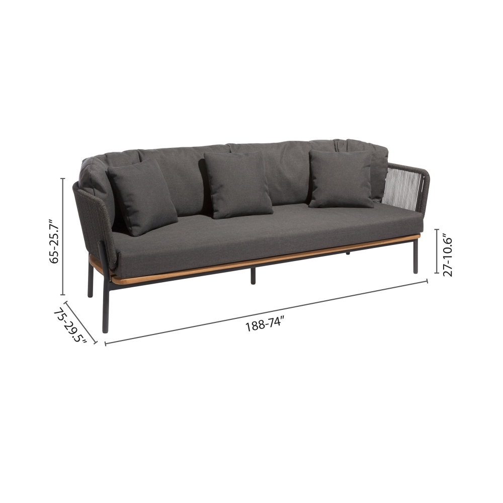 Diphano Omer 3 seater sofa with cushions