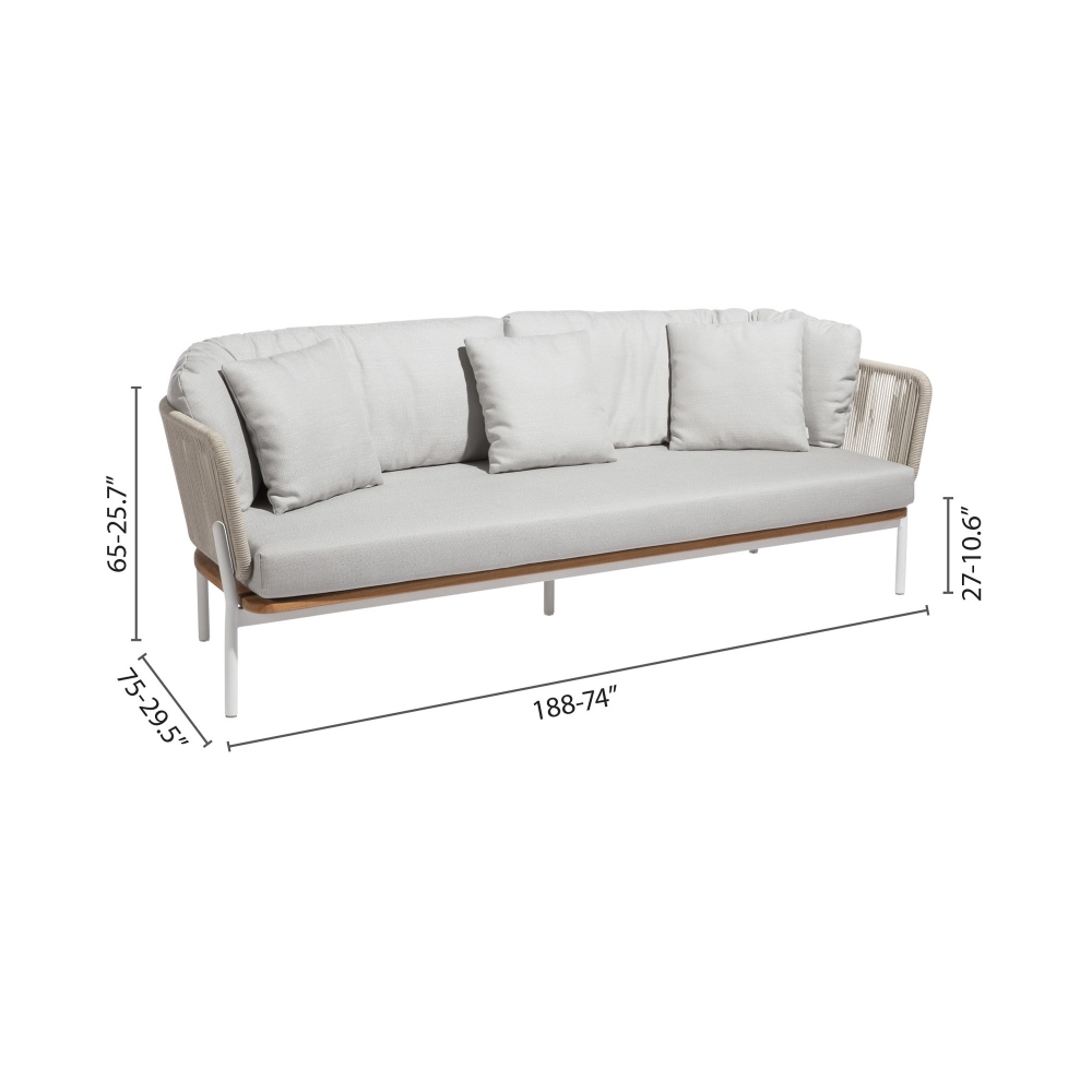 Diphano Omer 3 seater sofa with cushions