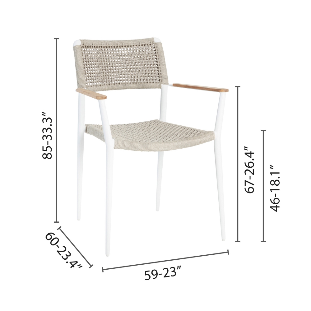 Diphano Poltrona da pranzo con braccioli in Teak Ray