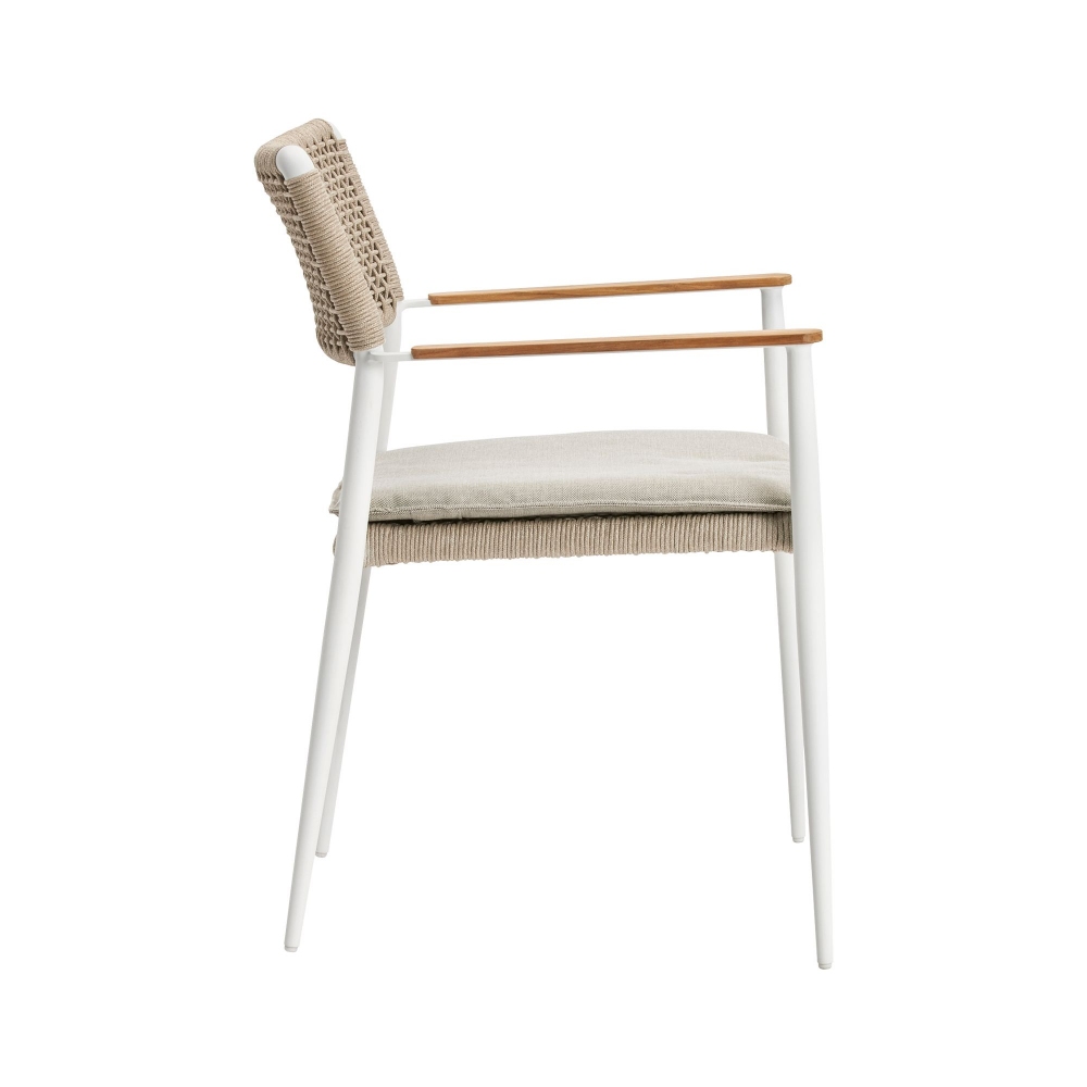 Diphano Poltrona da pranzo con braccioli in Teak Ray