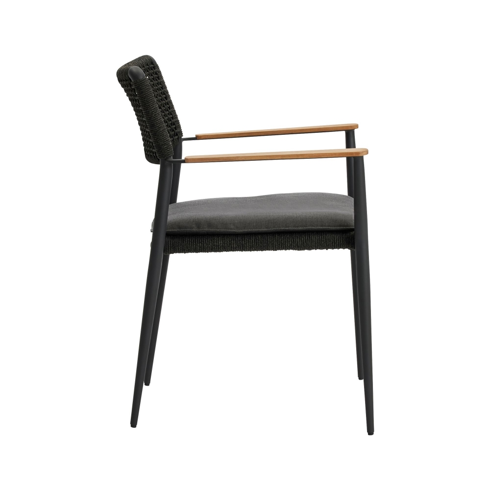 Diphano Poltrona da pranzo con braccioli in Teak Ray