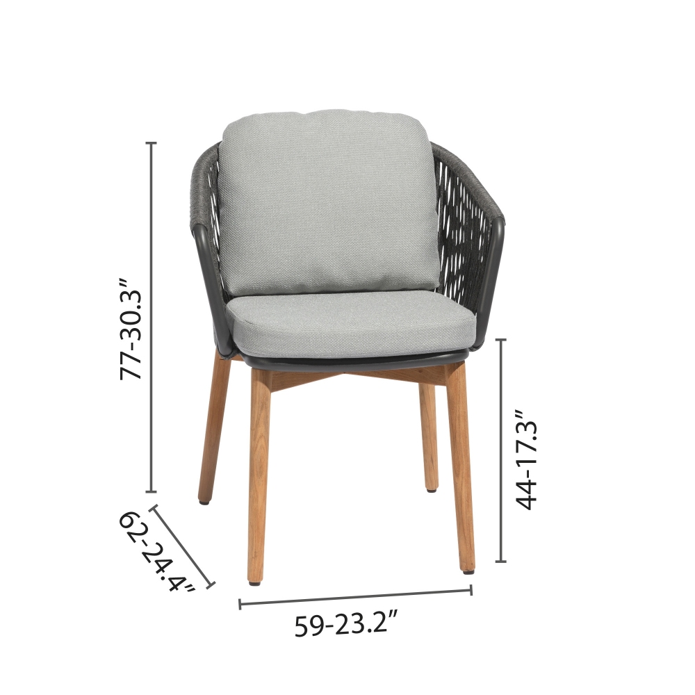 Diphano Newport dining armchair with cushions